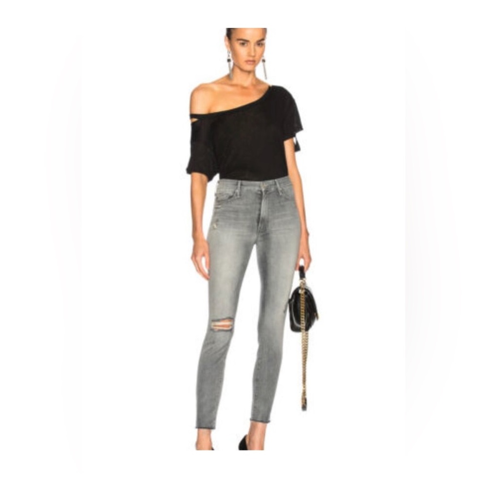 MOTHER high waisted looker ankle gray size 28/ Best left in the shadows